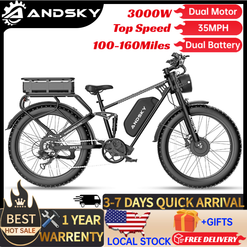 High Torque Brushless Mid Motor Kit - ANDSKY Apex50 AWD Electric Bike 3000W