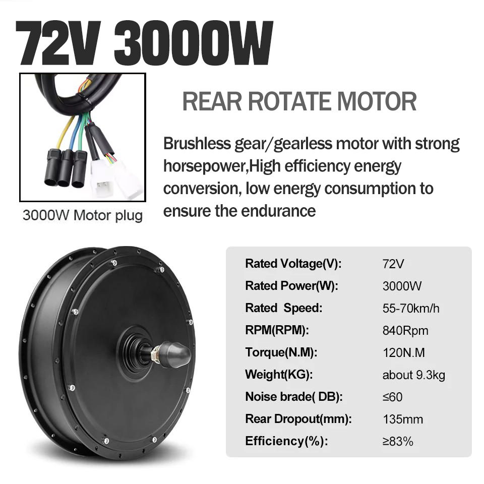 New Upgrade Ebike Conversion K - đánh giá và giá 5000W Hub Motor Kit 72V