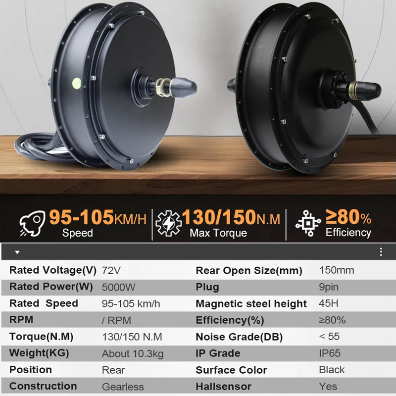 New MTX39 72V 5000W EBike Conv - đánh giá và giá 5000W Hub Motor Kit 72V