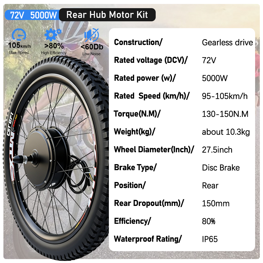 MTX Electric Bike Conversion K - đánh giá và giá 5000W Hub Motor Kit 72V