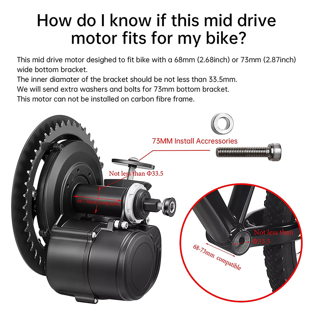 TongSheng TSDZ2B 36V 250W 350W - đánh giá và giá Torque Sensor Mid Drive Motor Kit
