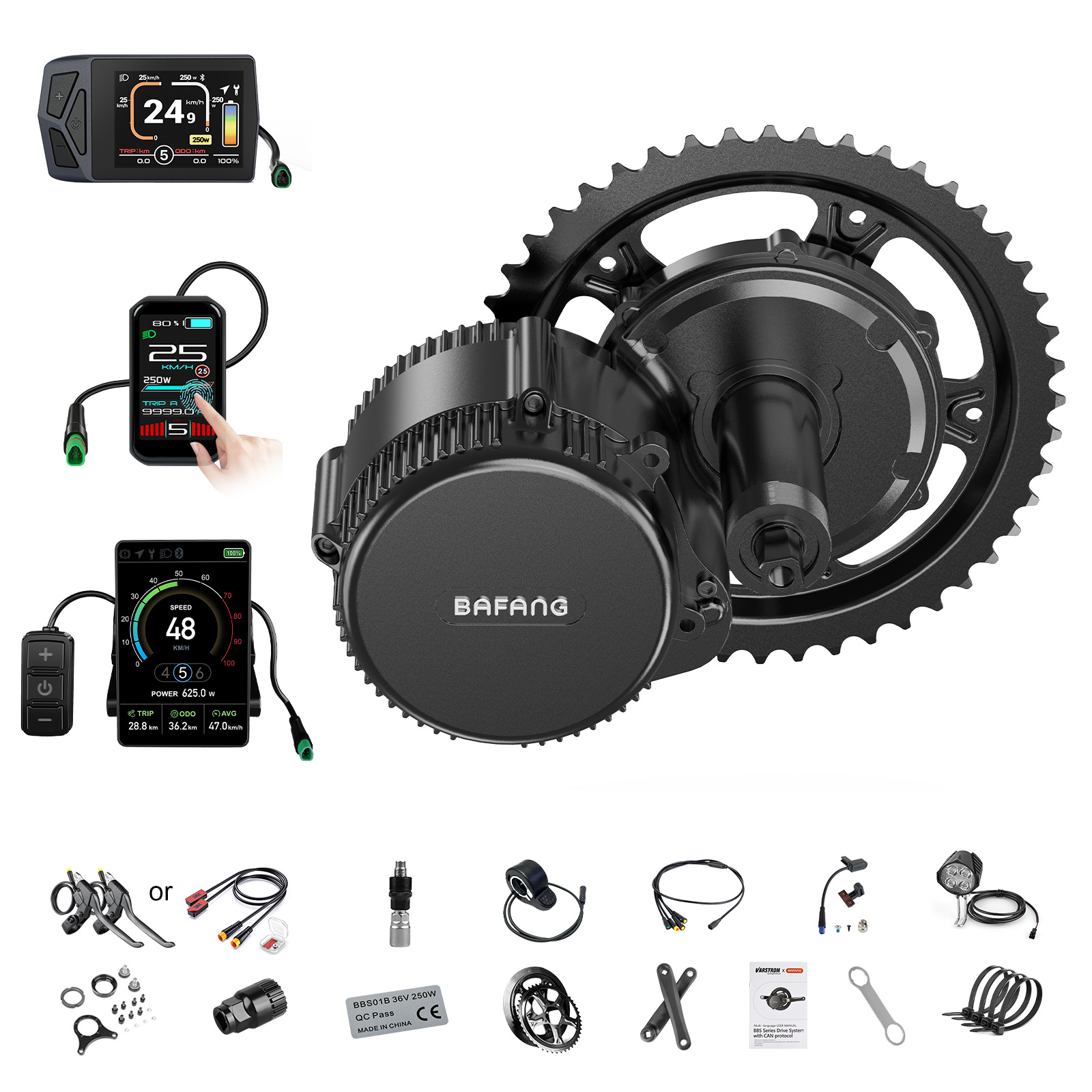 [US Local Shipping] Bafang Mot - đánh giá và giá Central Motor Kit With Torque Sensor 500W