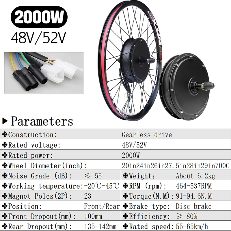 72V 5000W E-Bike Conversion Ki - đánh giá và giá 5000W Hub Motor Kit 72V