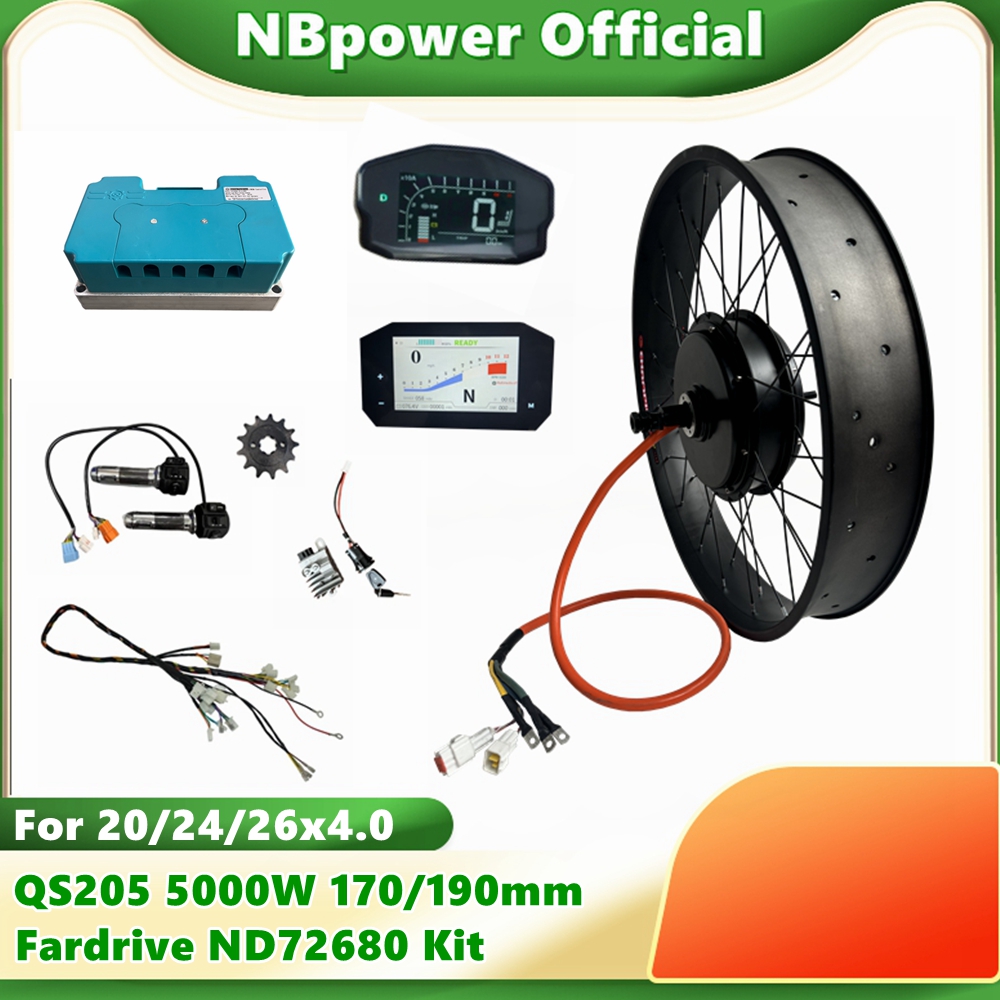 NBpower QS205 72V 5000W 170/19 - đánh giá và giá 5000W Hub Motor Kit 72V