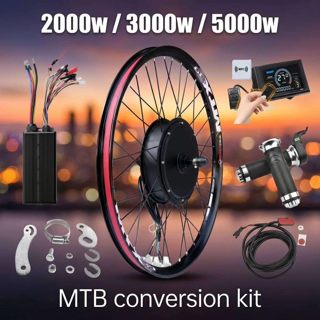 72V 5000W Ebike Kit with S966  - đánh giá và giá 5000W Hub Motor Kit 72V