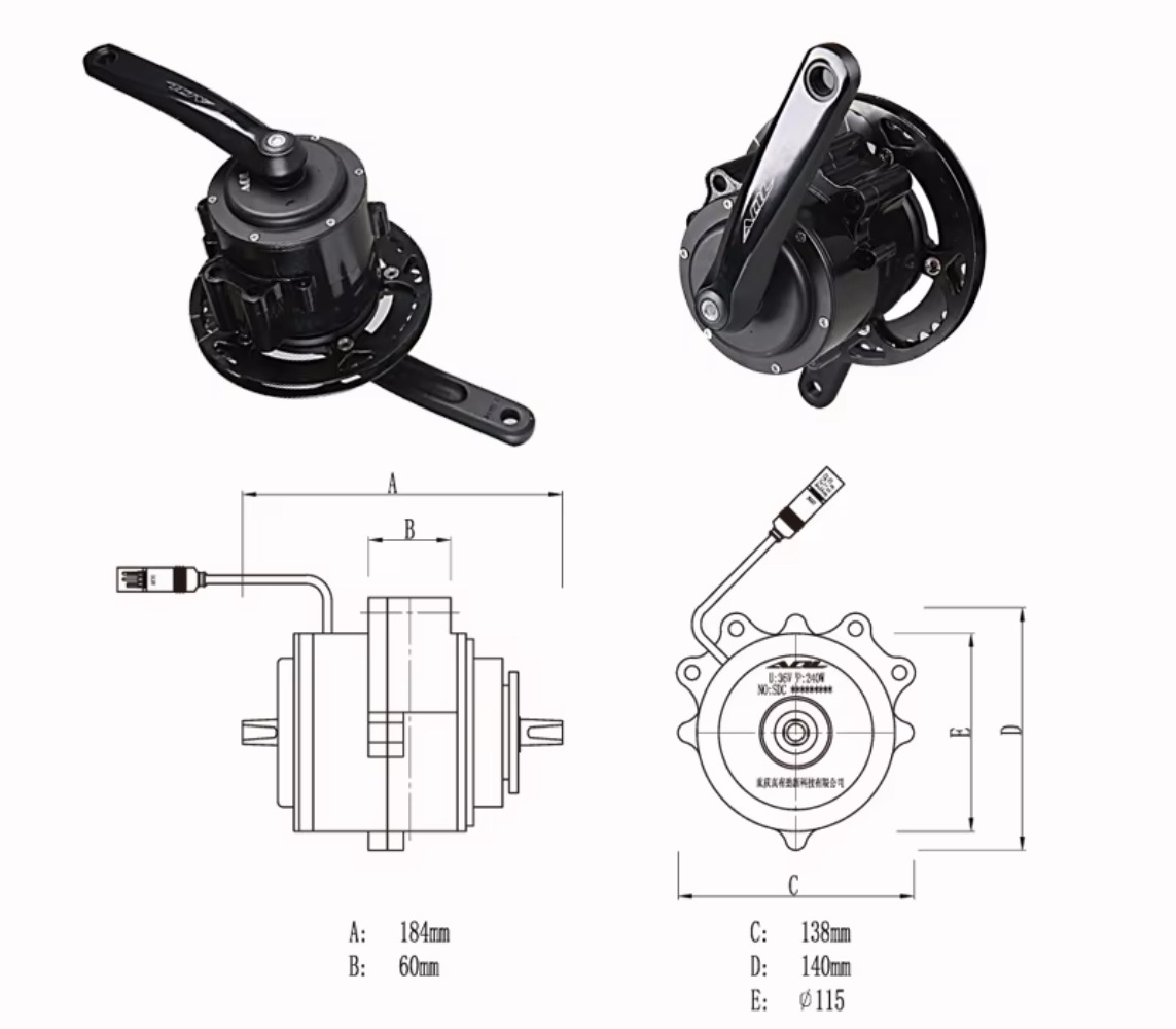 Torque Sensor E Bike Mid Drive - đánh giá và giá Torque Sensor Mid Drive Motor Kit