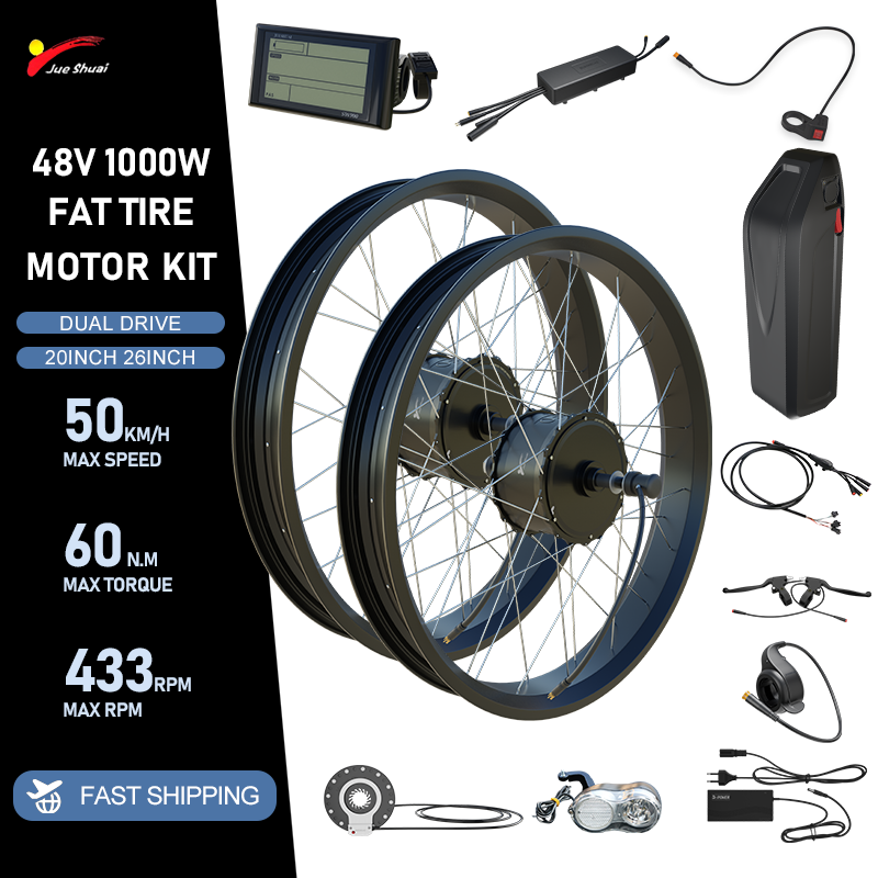 48V 2000W E-bike Fat Tire Conv - đánh giá và giá Dual Motor Ebike Kit 2000W