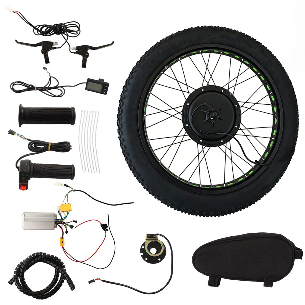 48V 1500W E-Bike Front Wheel C - đánh giá và giá Fat Tire Electric Bike Conversion Kit 1500W