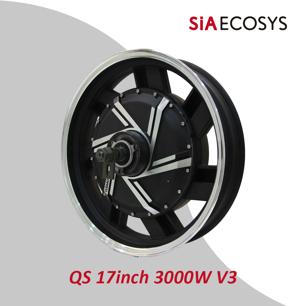 QSMOTOR QS273 17-inch 3000W V3 - đánh giá và giá 17 Inch Motorcycle Rim Hub Motor 72V