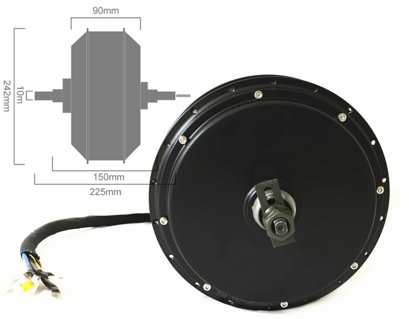 QS V3 72V 5000W 3.5T/5T Bánh S - đánh giá và giá 5000W Hub Motor Kit 72V