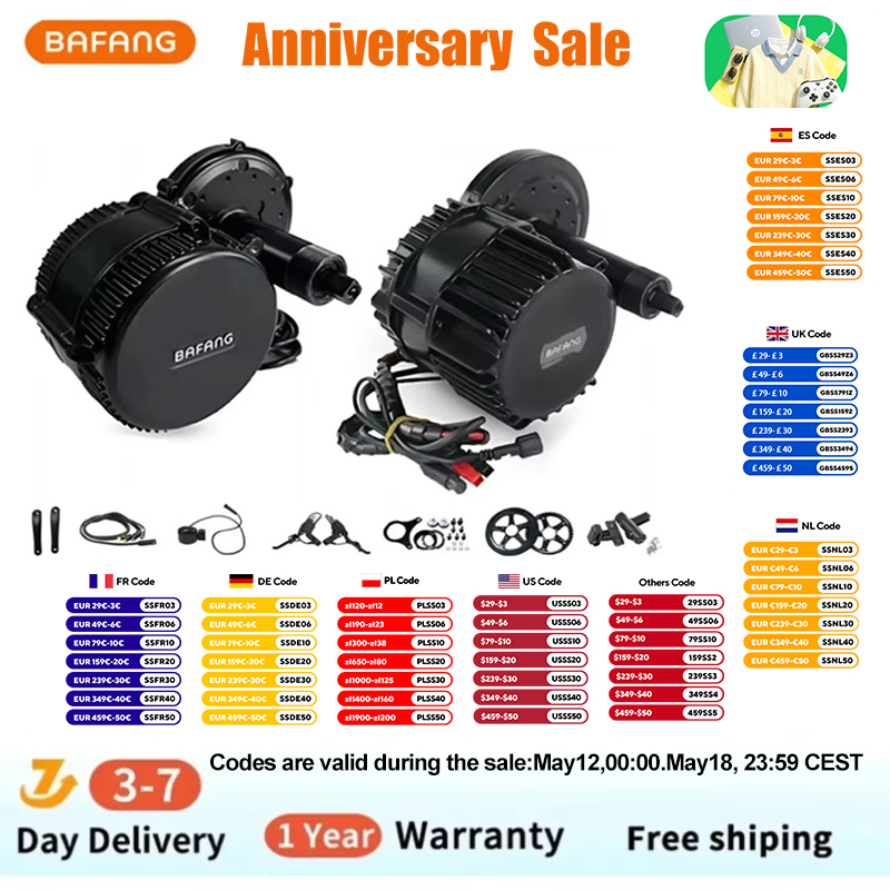 Bafang BBSHD 1000W  48V 68mm M - đánh giá và giá Side Hung Mid Drive Motor Kit